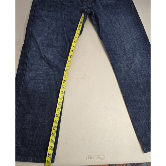 Levi's 514 Jeans Men's 34 x 28.5 Blue Dark Wash Classic Straight Fit Cotton EUC - Picture 13 of 16